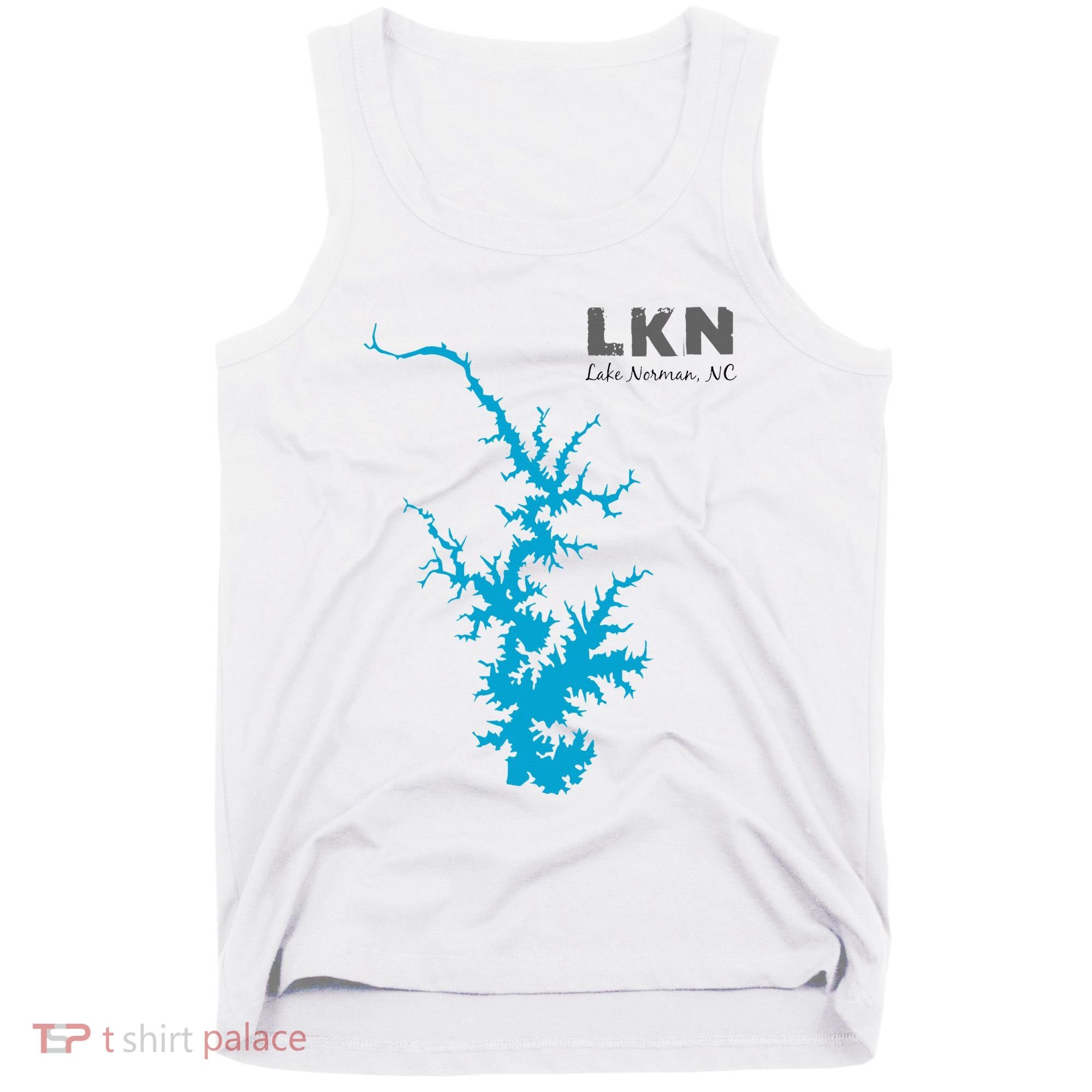 Lkn Lake Norman North Carolina State Gift Map Of Lake Norman Tank Top