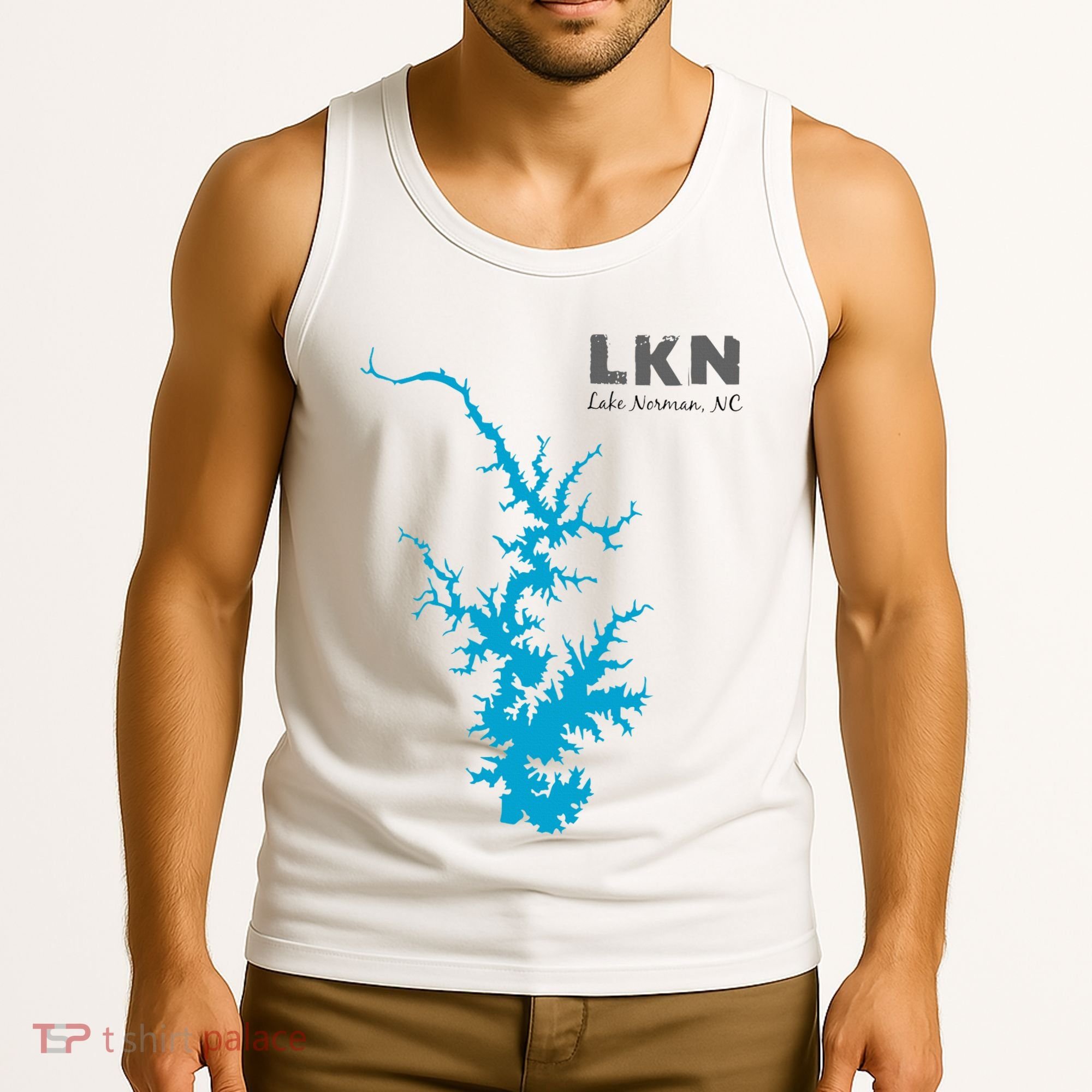 Lkn Lake Norman North Carolina State Gift Map Of Lake Norman Tank Top