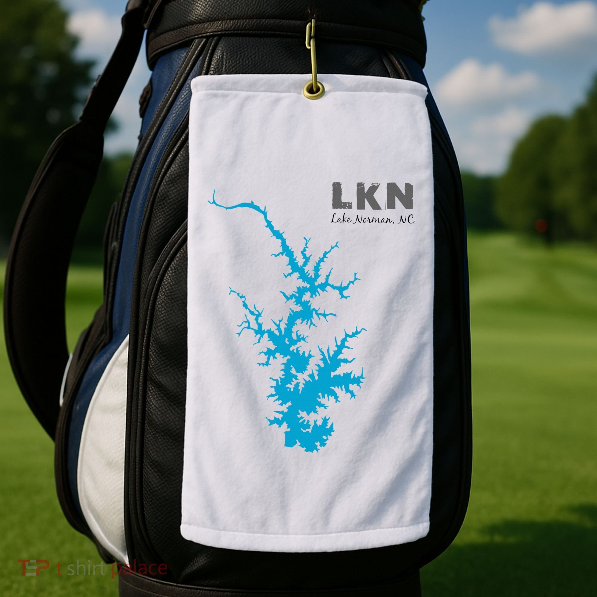 Lkn Lake Norman North Carolina State Gift Map Of Lake Norman Golf Towel