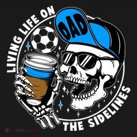 Living Life On The Sidelines Soccer Dad Coffee Skeleton Backpack thumb 2