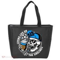 Living Life On The Sidelines Soccer Dad Coffee Skeleton Tote Bag thumb 0