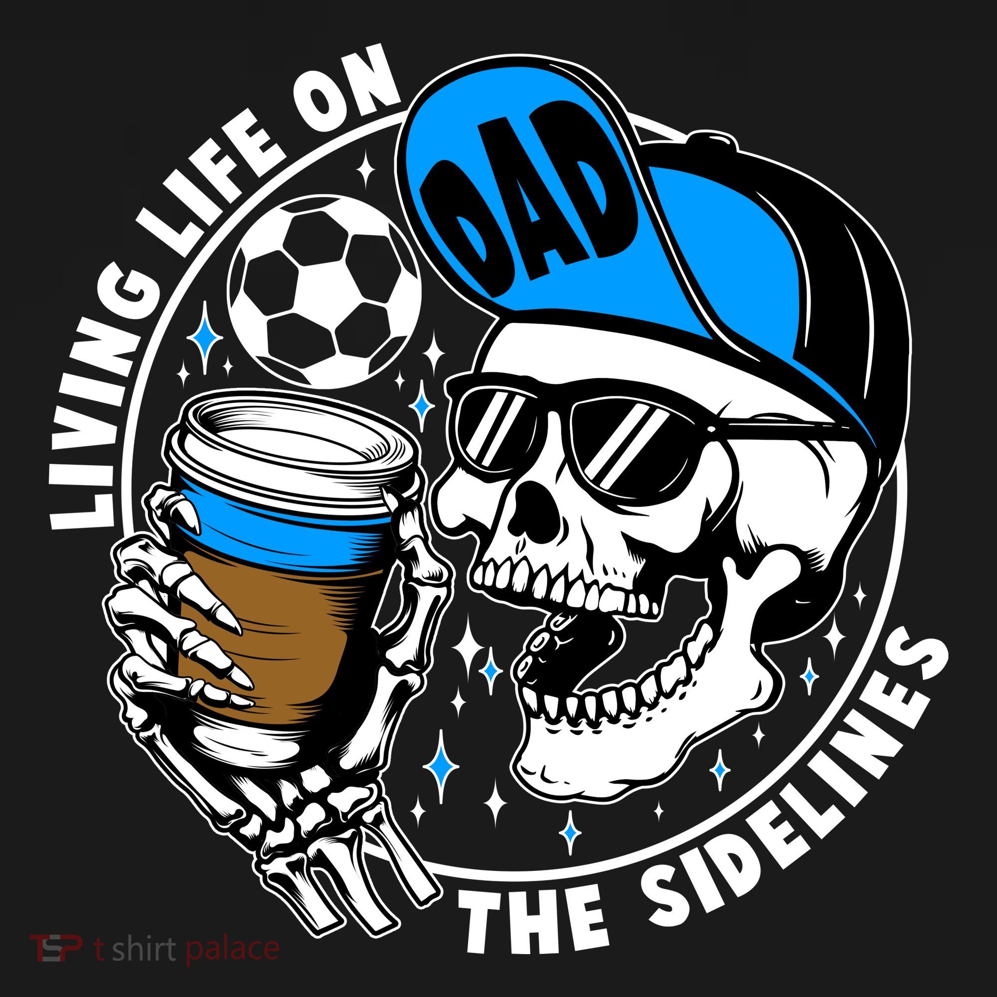 Living Life On The Sidelines Soccer Dad Coffee Skeleton Tote Bag