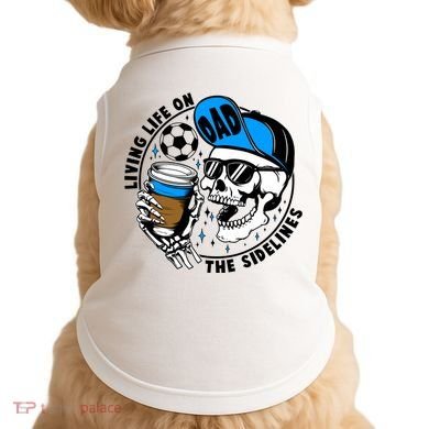Living Life On The Sidelines Soccer Dad Coffee Skeleton Doggie Tank
