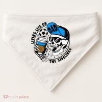 Living Life On The Sidelines Soccer Dad Coffee Skeleton USA-Made Doggie Bandana thumb 0