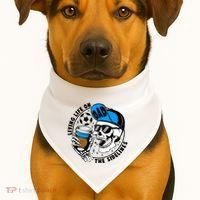 Living Life On The Sidelines Soccer Dad Coffee Skeleton USA-Made Doggie Bandana thumb 1