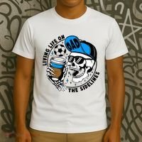 Living Life On The Sidelines Soccer Dad Coffee Skeleton T-Shirt thumb 3