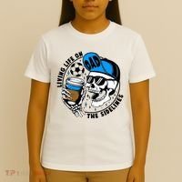 Living Life On The Sidelines Soccer Dad Coffee Skeleton T-Shirt thumb 4