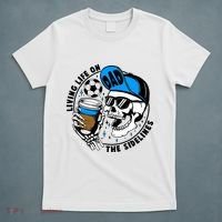 Living Life On The Sidelines Soccer Dad Coffee Skeleton T-Shirt thumb 5