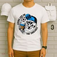 Living Life On The Sidelines Soccer Dad Coffee Skeleton T-Shirt thumb 6