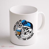 Living Life On The Sidelines Soccer Dad Coffee Skeleton Coffee Mug thumb 1