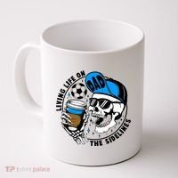 Living Life On The Sidelines Soccer Dad Coffee Skeleton Coffee Mug thumb 0