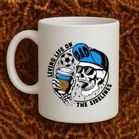 Living Life On The Sidelines Soccer Dad Coffee Skeleton Coffee Mug thumb 2