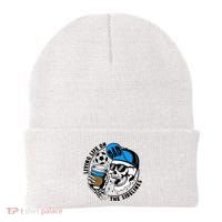 Living Life On The Sidelines Soccer Dad Coffee Skeleton Beanie thumb 0