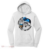 Living Life On The Sidelines Soccer Dad Coffee Skeleton Women's Hoodie thumb 0