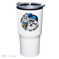 Living Life On The Sidelines Soccer Dad Coffee Skeleton Tumbler thumb 0