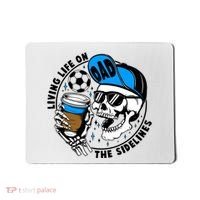 Living Life On The Sidelines Soccer Dad Coffee Skeleton Mousepad thumb 0