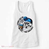 Living Life On The Sidelines Soccer Dad Coffee Skeleton Women's Tank Top thumb 0