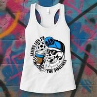 Living Life On The Sidelines Soccer Dad Coffee Skeleton Women's Tank Top thumb 3