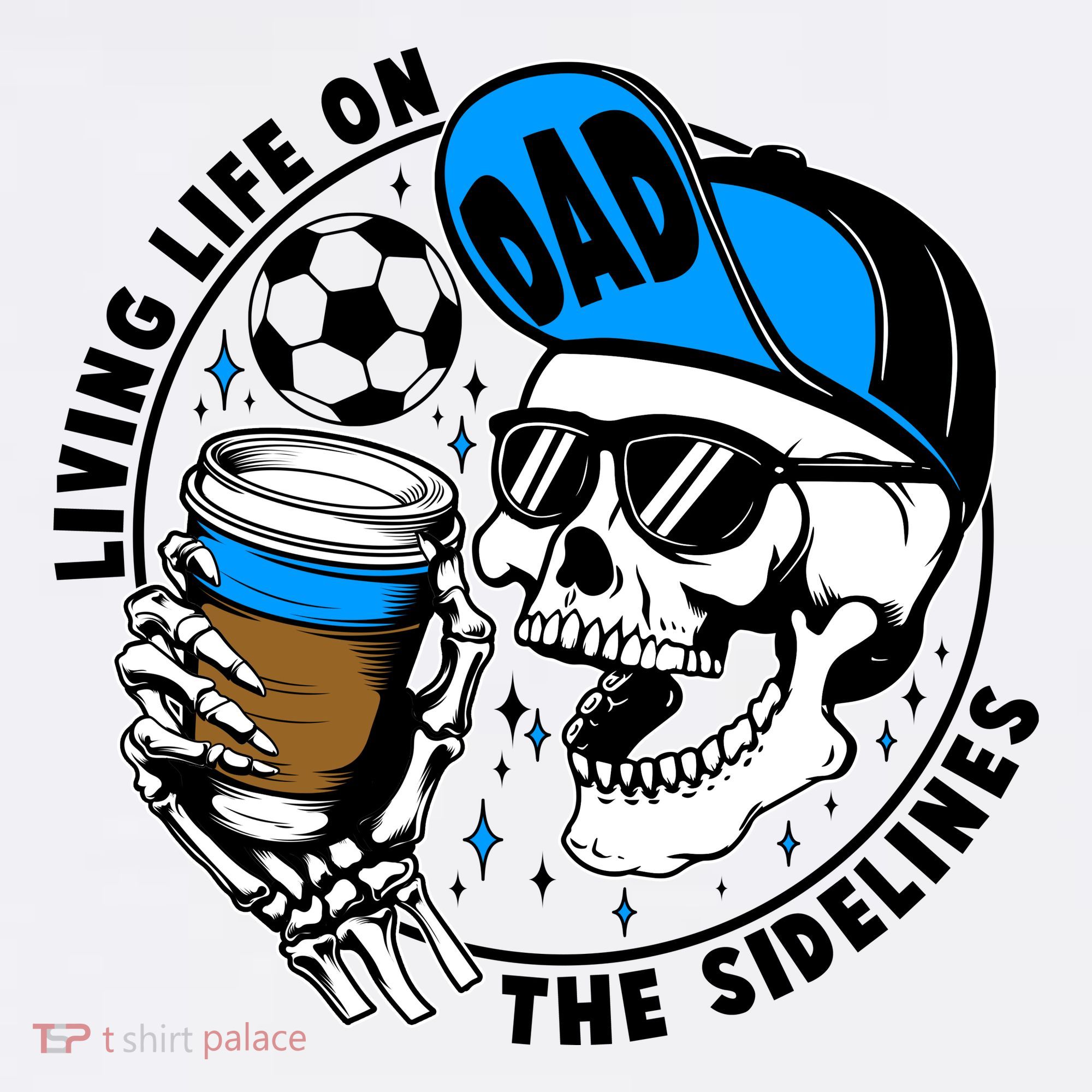 Living Life On The Sidelines Soccer Dad Coffee Skeleton Women's Tank Top