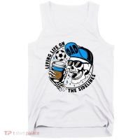 Living Life On The Sidelines Soccer Dad Coffee Skeleton Tank Top thumb 0