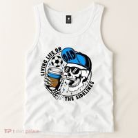 Living Life On The Sidelines Soccer Dad Coffee Skeleton Tank Top thumb 2