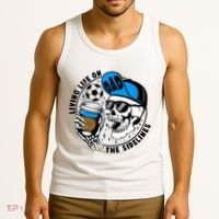 Living Life On The Sidelines Soccer Dad Coffee Skeleton Tank Top thumb 3