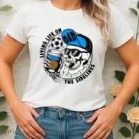 Living Life On The Sidelines Soccer Dad Coffee Skeleton Women's T-Shirt thumb 2
