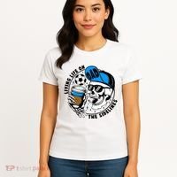 Living Life On The Sidelines Soccer Dad Coffee Skeleton Women's T-Shirt thumb 4