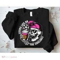 Living Life On The Sidelines Soccer Mom Coffee Skeleton Sweatshirt thumb 2
