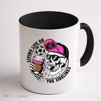 Living Life On The Sidelines Soccer Mom Coffee Skeleton Coffee Mug thumb 1