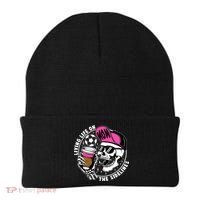 Living Life On The Sidelines Soccer Mom Coffee Skeleton Beanie thumb 0