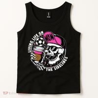Living Life On The Sidelines Soccer Mom Coffee Skeleton Tank Top thumb 2