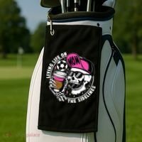 Living Life On The Sidelines Soccer Mom Coffee Skeleton Golf Towel thumb 2