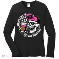 Living Life On The Sidelines Soccer Mom Coffee Skeleton Women's Long Sleeve Shirt thumb 0