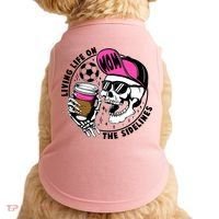 Living Life On The Sidelines Soccer Mom Coffee Skeleton Doggie Tank thumb 0