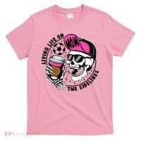 Living Life On The Sidelines Soccer Mom Coffee Skeleton T-Shirt thumb 0