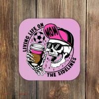 Living Life On The Sidelines Soccer Mom Coffee Skeleton Coaster thumb 0