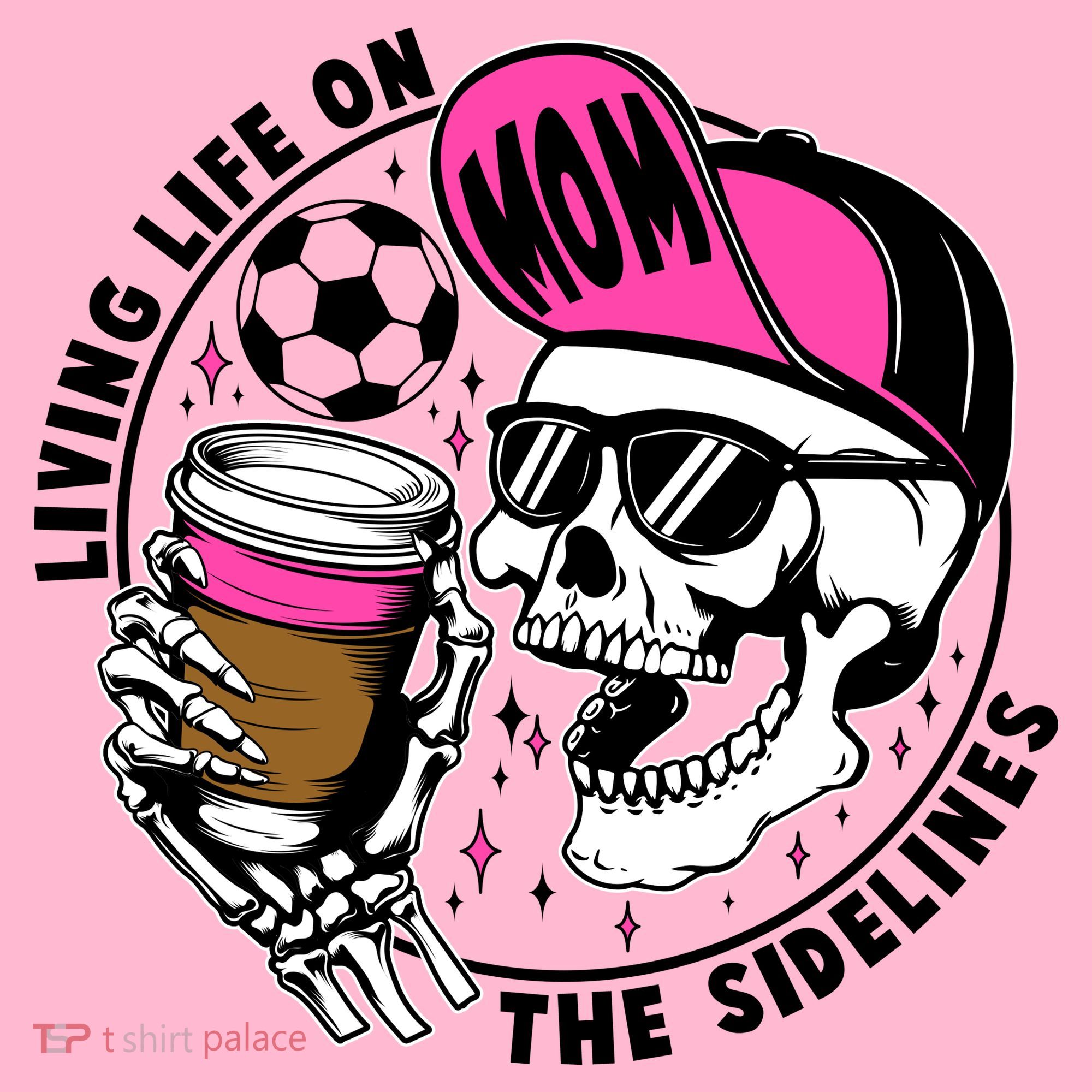 Living Life On The Sidelines Soccer Mom Coffee Skeleton Mousepad