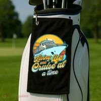 Living Life One Cruise At A Time Golf Towel thumb 2