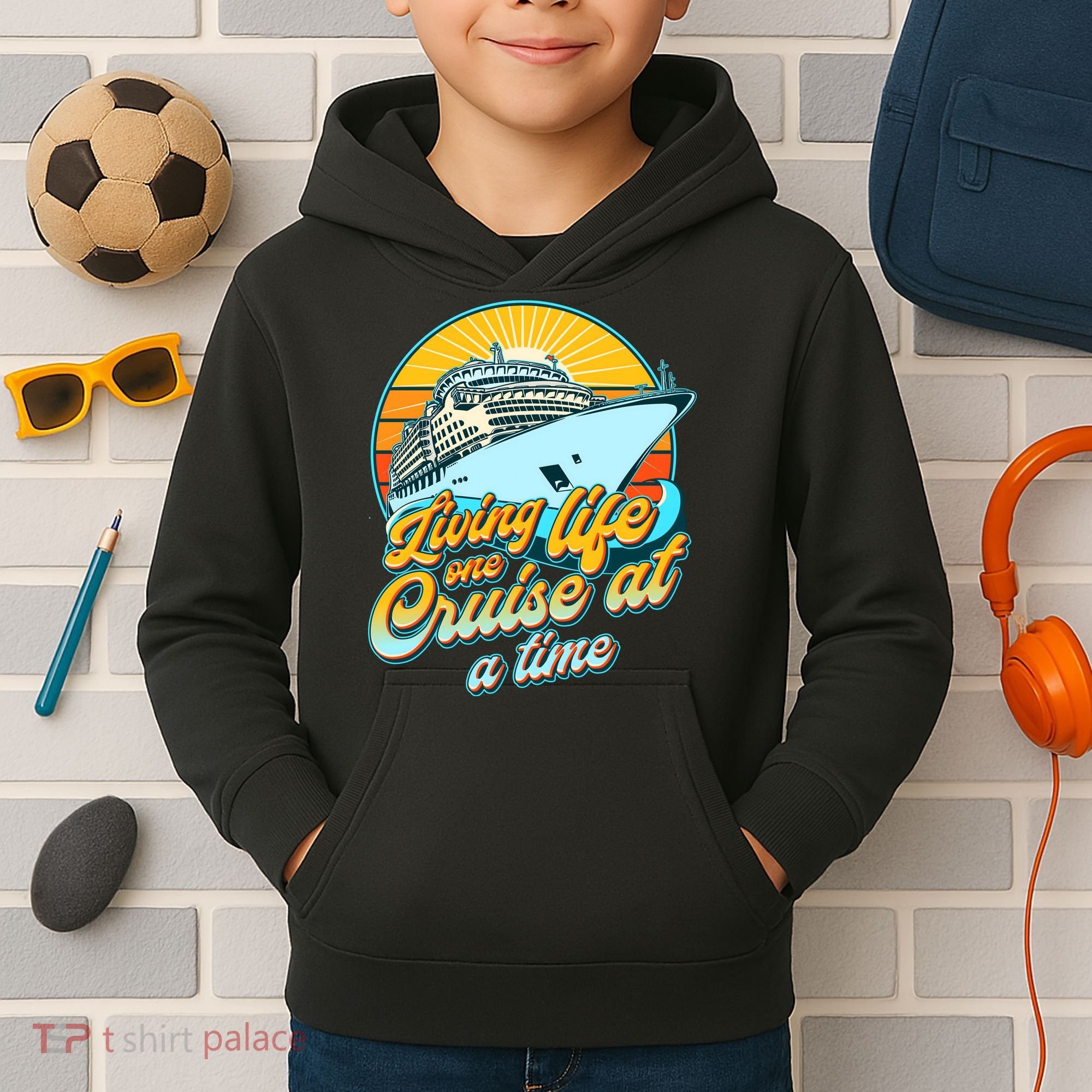 Living Life One Cruise At A Time Kids Hoodie