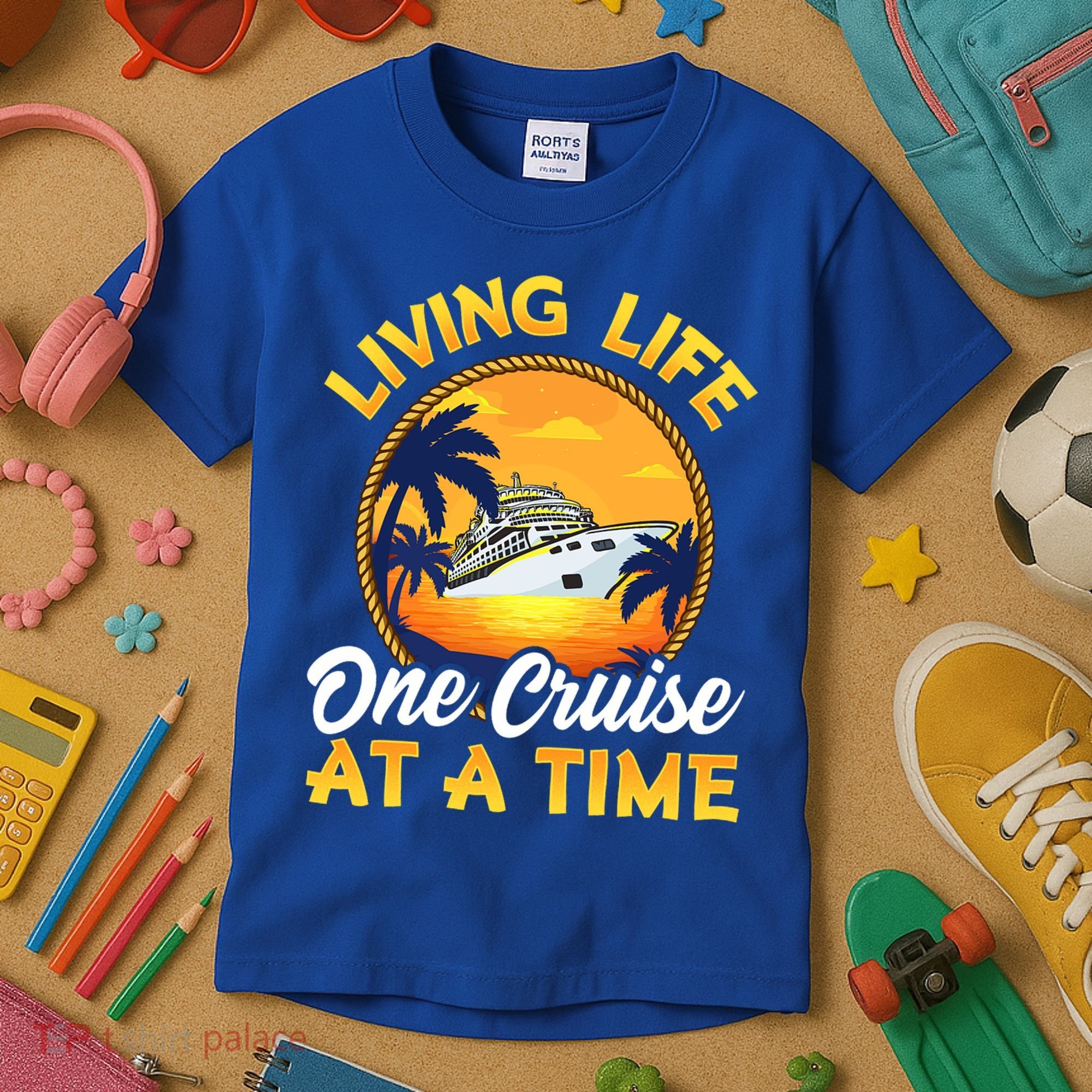 Living Life One Cruise At A Time Kids T-Shirt