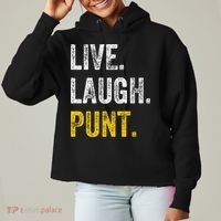 Live Laugh Punt Funny Punts Iowa Lover  Ladies Heavyweight Boxy Pullover Hoodie thumb 0