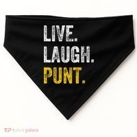 Live Laugh Punt Funny Punts Iowa Lover  USA-Made Doggie Bandana thumb 0