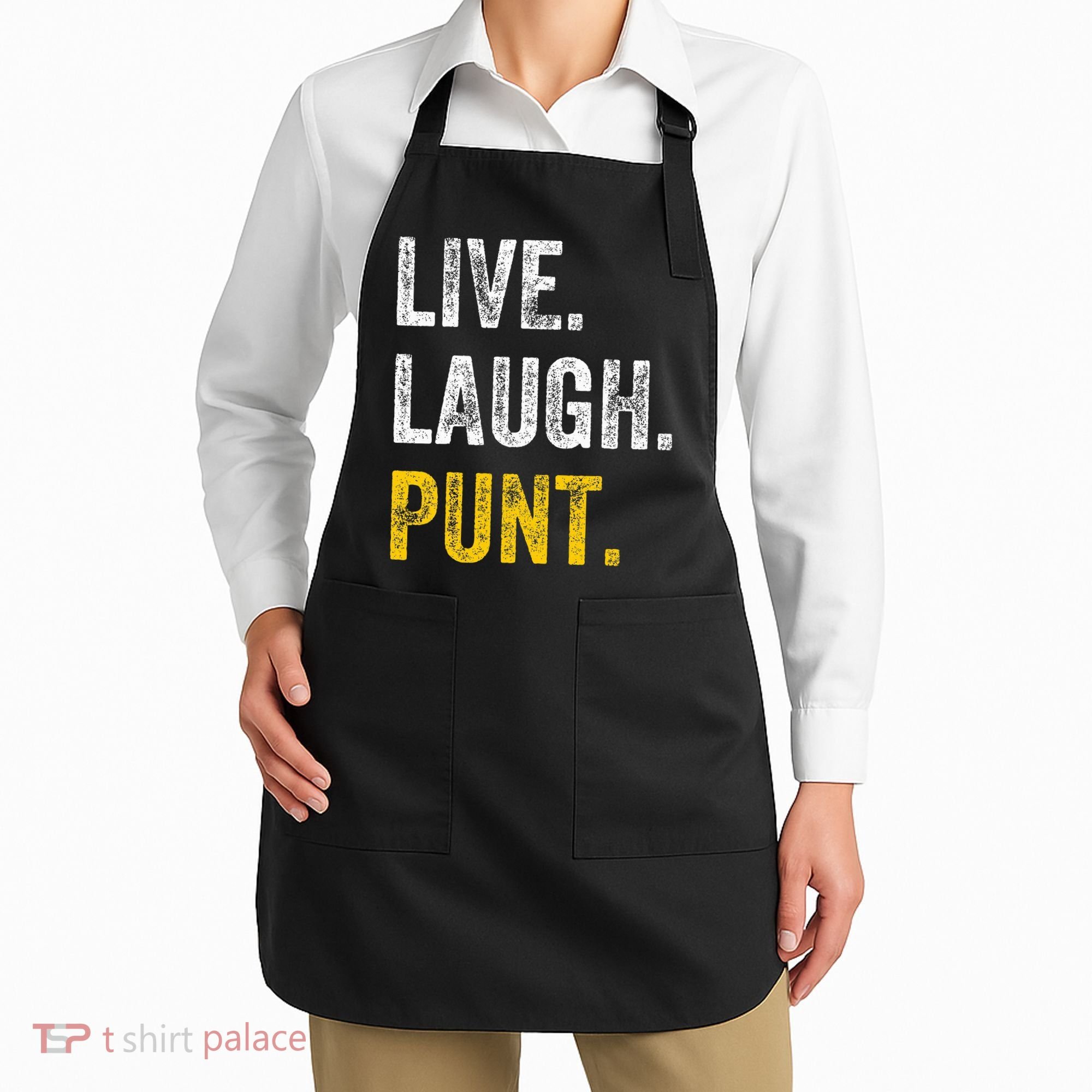 Live Laugh Punt Funny Punts Iowa Lover  Apron