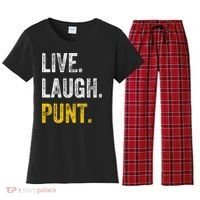 Live Laugh Punt Funny Punts Iowa Lover  Women's Flannel Pajama Set thumb 0