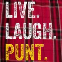 Live Laugh Punt Funny Punts Iowa Lover  Men's Flannel Plaid Pajama Pants thumb 2