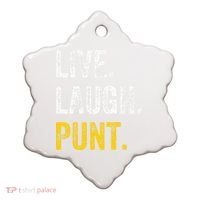 Live Laugh Punt Funny Punts Iowa Lover  Ceramic Ornament thumb 0