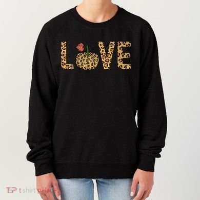 Love Leopard Pumpkin Autumn Design Women's Sweatshirt