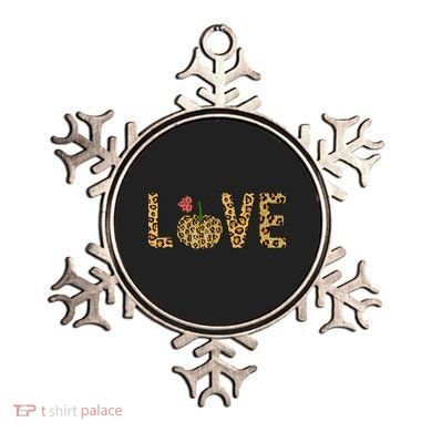Love Leopard Pumpkin Autumn Design Ornament