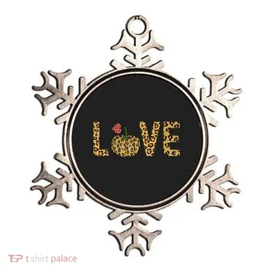 Love Leopard Pumpkin Autumn Design Ornament